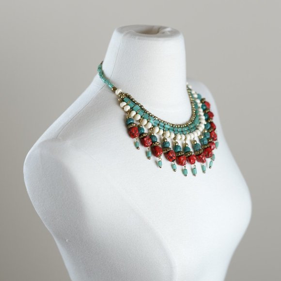 Large Statement Turquoise Necklace - Picture 4 of 7
